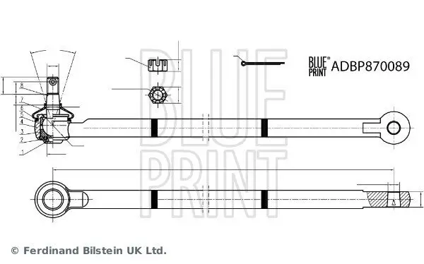 Lenkstange Vorderachse BLUE PRINT ADBP870089