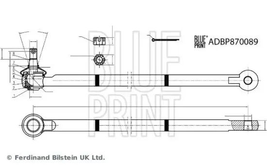 Lenkstange Vorderachse BLUE PRINT ADBP870089 Bild Lenkstange Vorderachse BLUE PRINT ADBP870089