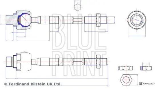 Axialgelenk, Spurstange Vorderachse rechts Vorderachse links BLUE PRINT ADBP870094 Bild Axialgelenk, Spurstange Vorderachse rechts Vorderachse links BLUE PRINT ADBP870094