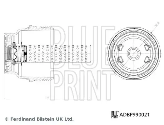 Deckel, Ölfiltergehäuse BLUE PRINT ADBP990021 Bild Deckel, Ölfiltergehäuse BLUE PRINT ADBP990021