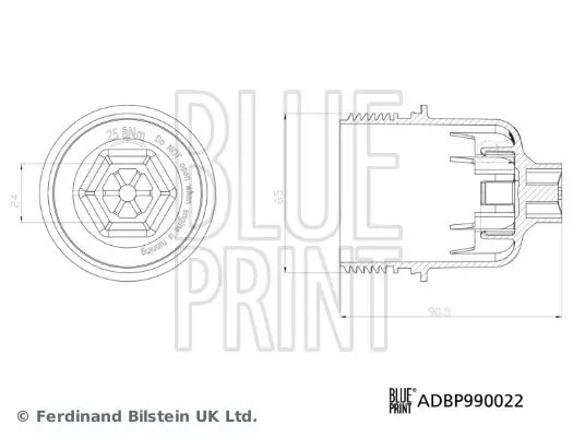 Deckel, Ölfiltergehäuse BLUE PRINT ADBP990022 Bild Deckel, Ölfiltergehäuse BLUE PRINT ADBP990022