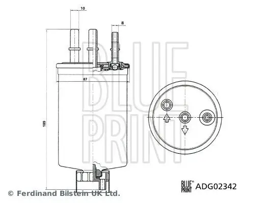 Kraftstofffilter BLUE PRINT ADG02342 Bild Kraftstofffilter BLUE PRINT ADG02342