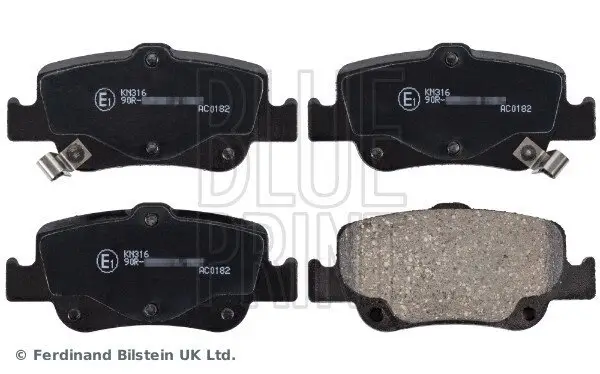 Bremsbelagsatz, Scheibenbremse Hinterachse BLUE PRINT ADT342173