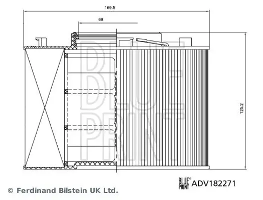 Luftfilter BLUE PRINT ADV182271 Bild Luftfilter BLUE PRINT ADV182271