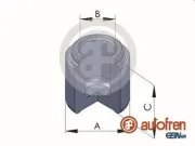 Kolben, Bremssattel Vorderachse AUTOFREN SEINSA D025118