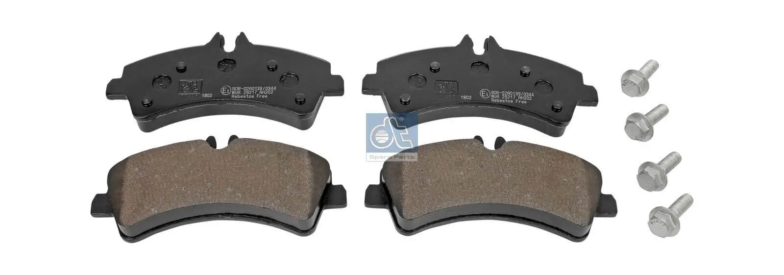 Bremsbelagsatz, Scheibenbremse Hinterachse DT Spare Parts 4.91901