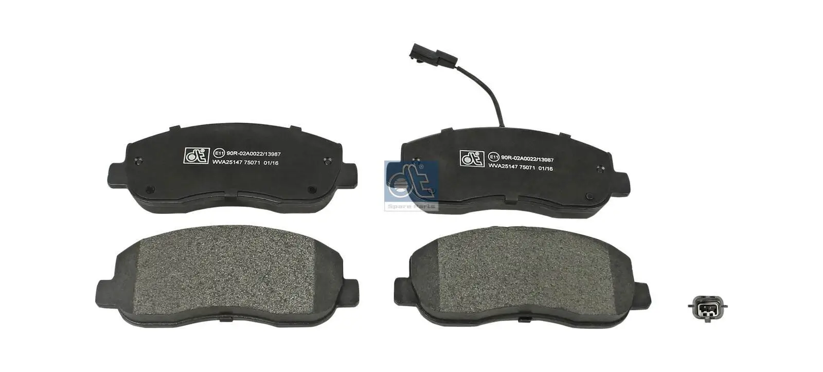 Bremsbelagsatz, Scheibenbremse Vorderachse DT Spare Parts 6.95121