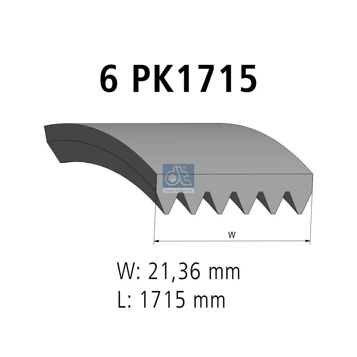 Keilrippenriemen DT Spare Parts 11.12081