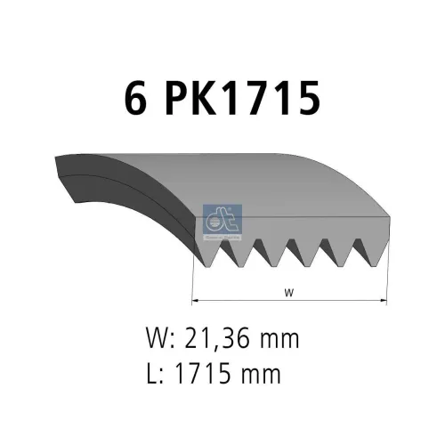 Keilrippenriemen DT Spare Parts 11.12081 Bild Keilrippenriemen DT Spare Parts 11.12081