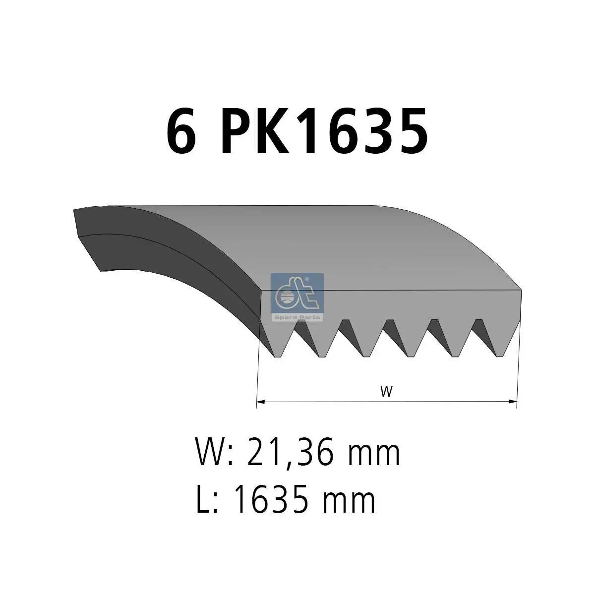 Keilrippenriemen DT Spare Parts 11.12084