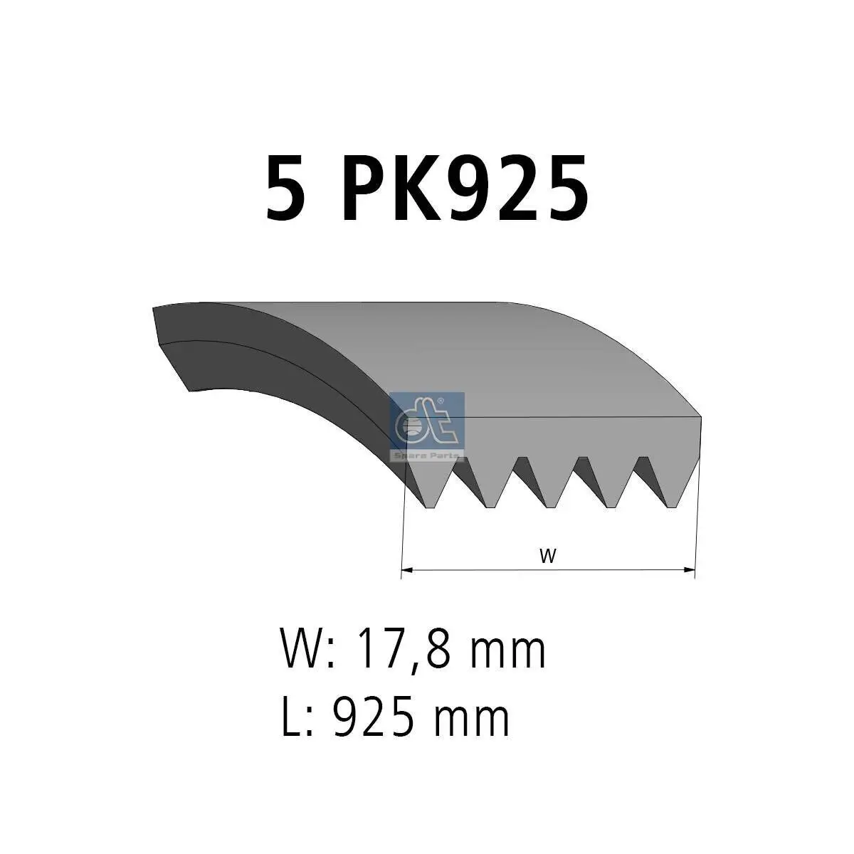 Keilrippenriemen DT Spare Parts 12.15406