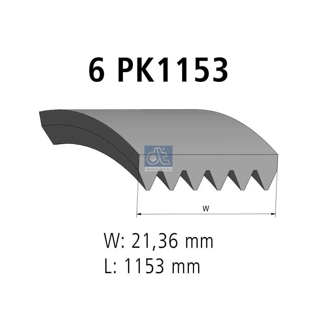 Keilrippenriemen DT Spare Parts 12.15410