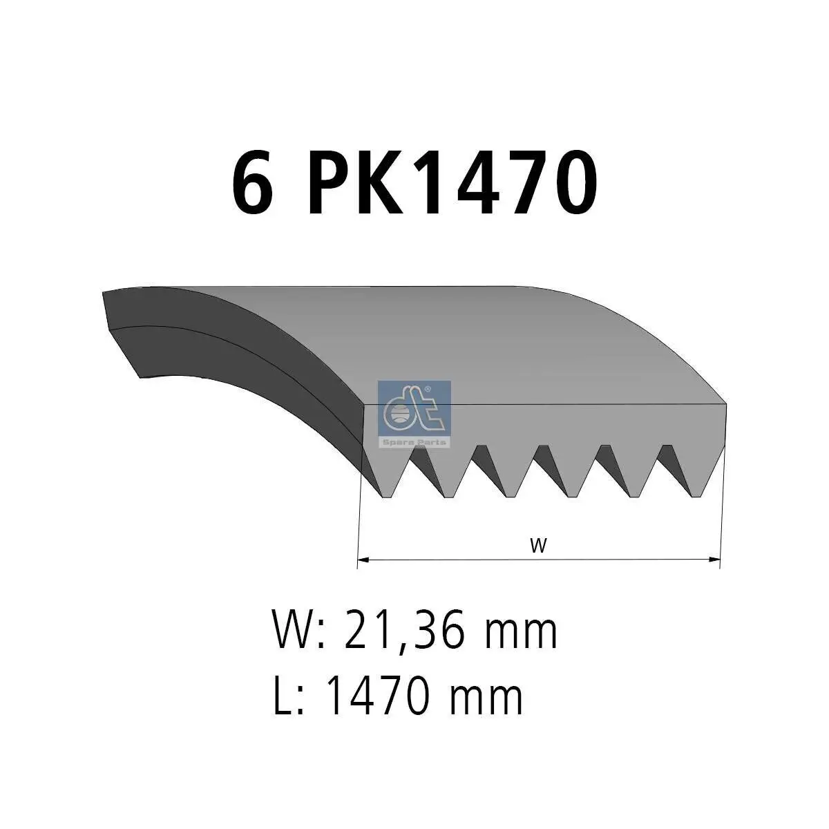 Keilrippenriemen DT Spare Parts 12.15412