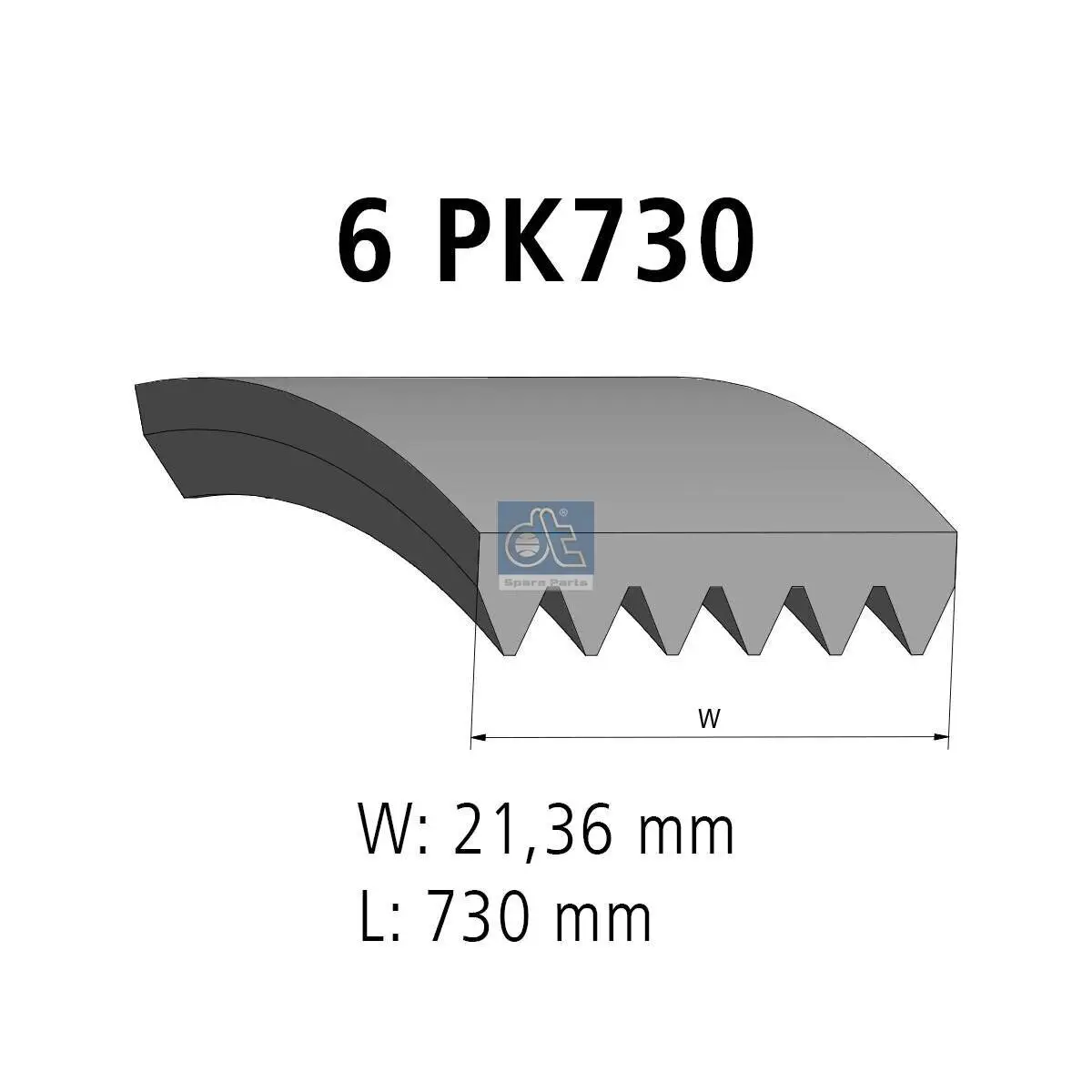 Keilrippenriemen DT Spare Parts 12.15415