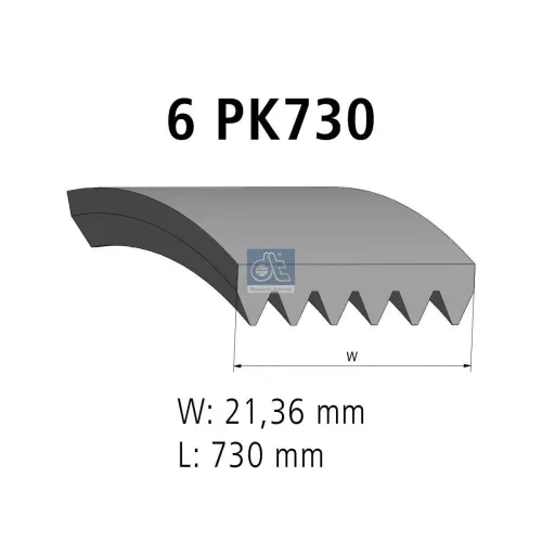 Keilrippenriemen DT Spare Parts 12.15415 Bild Keilrippenriemen DT Spare Parts 12.15415