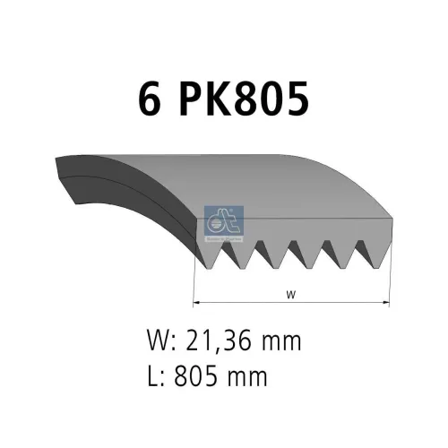 Keilrippenriemen DT Spare Parts 12.15416 Bild Keilrippenriemen DT Spare Parts 12.15416