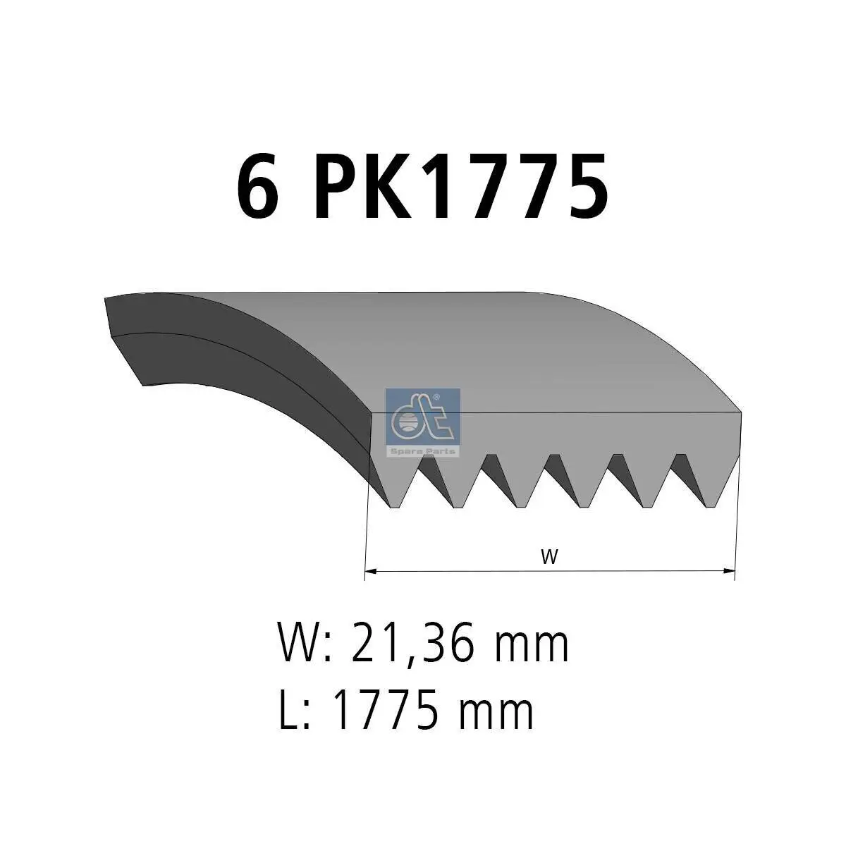 Keilrippenriemen DT Spare Parts 13.43500