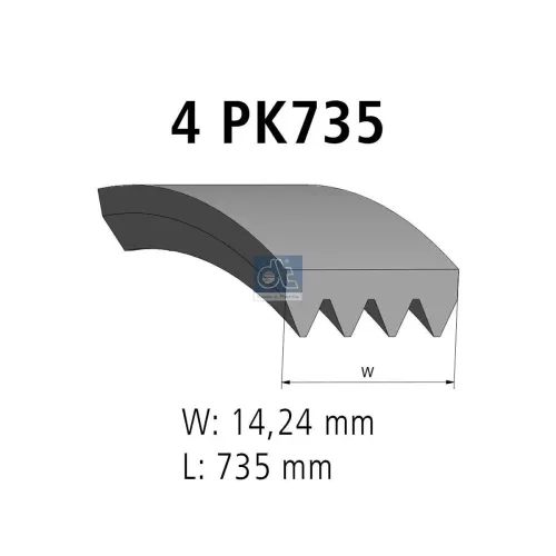 Keilrippenriemen DT Spare Parts 13.43501 Bild Keilrippenriemen DT Spare Parts 13.43501
