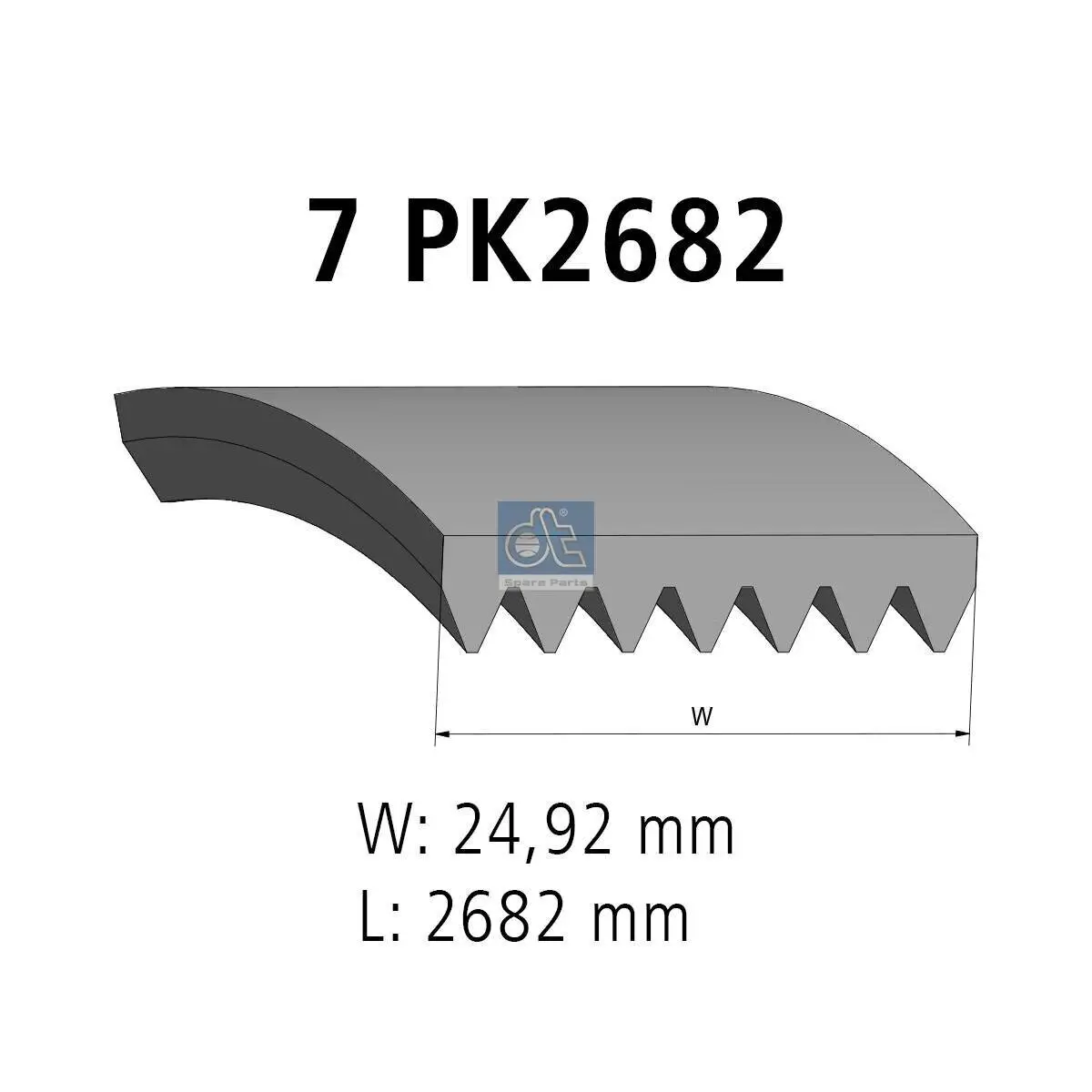 Keilrippenriemen DT Spare Parts 13.43505