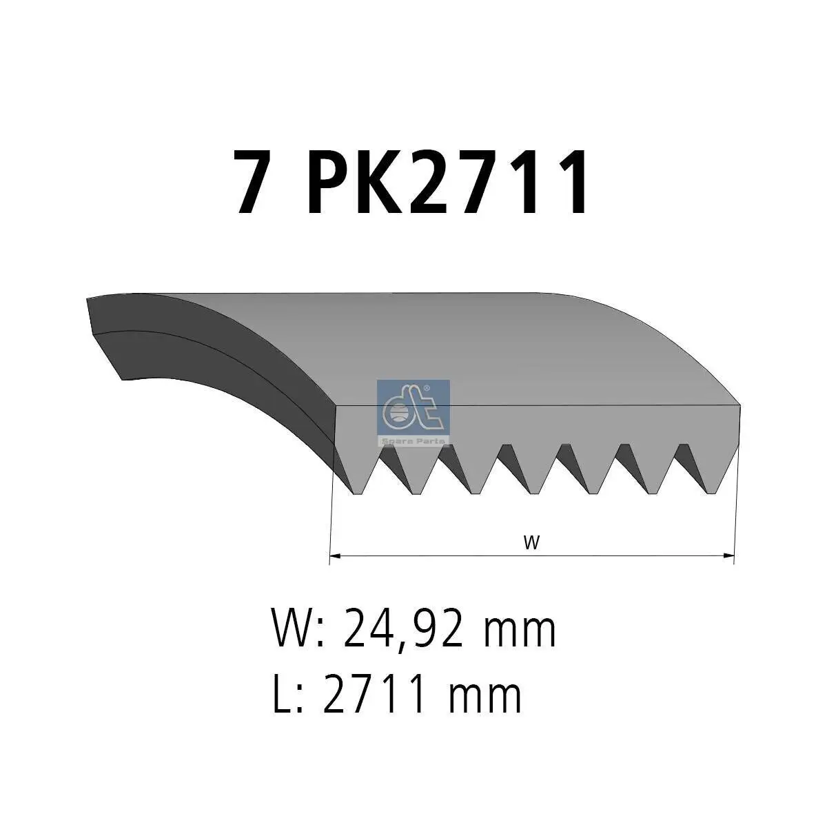 Keilrippenriemen DT Spare Parts 13.43506