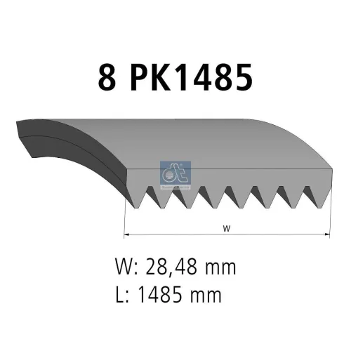 Keilrippenriemen DT Spare Parts 1.21185 Bild Keilrippenriemen DT Spare Parts 1.21185