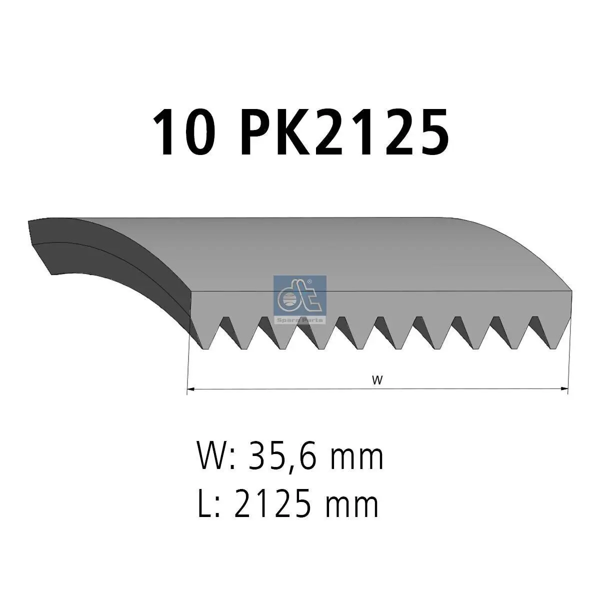 Keilrippenriemen DT Spare Parts 2.15557