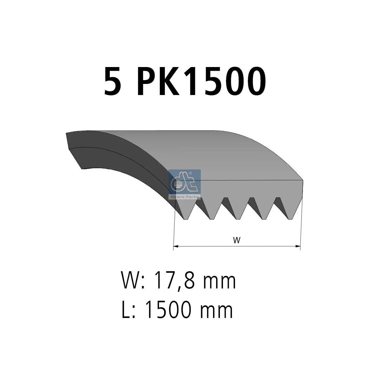 Keilrippenriemen DT Spare Parts 2.21141