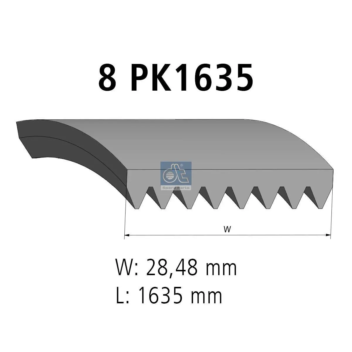 Keilrippenriemen DT Spare Parts 3.34341