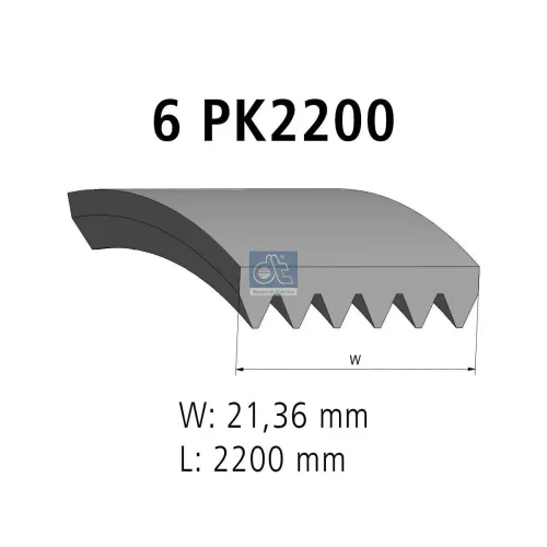 Keilrippenriemen DT Spare Parts 3.34345 Bild Keilrippenriemen DT Spare Parts 3.34345