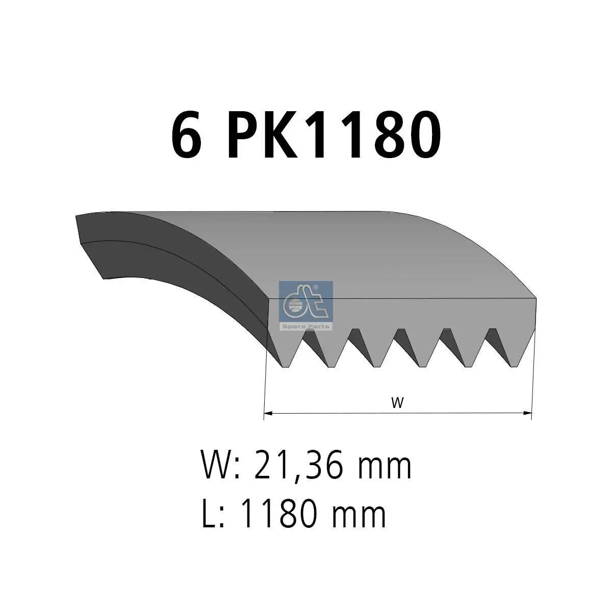 Keilrippenriemen DT Spare Parts 3.34346