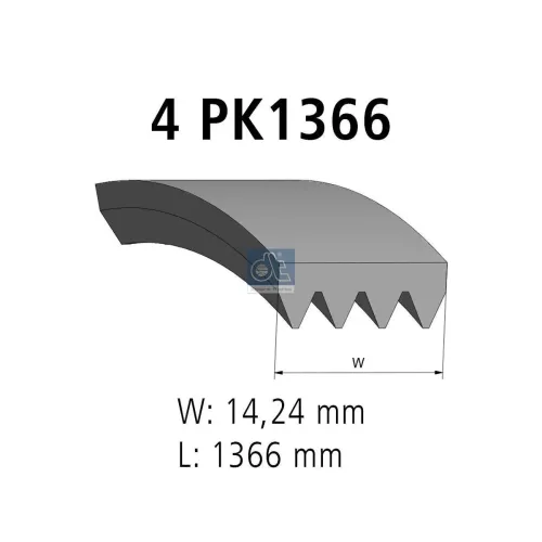 Keilrippenriemen DT Spare Parts 3.34347 Bild Keilrippenriemen DT Spare Parts 3.34347