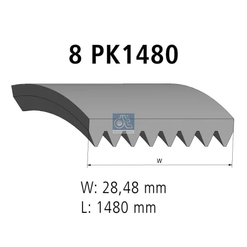Keilrippenriemen DT Spare Parts 4.80396 Bild Keilrippenriemen DT Spare Parts 4.80396