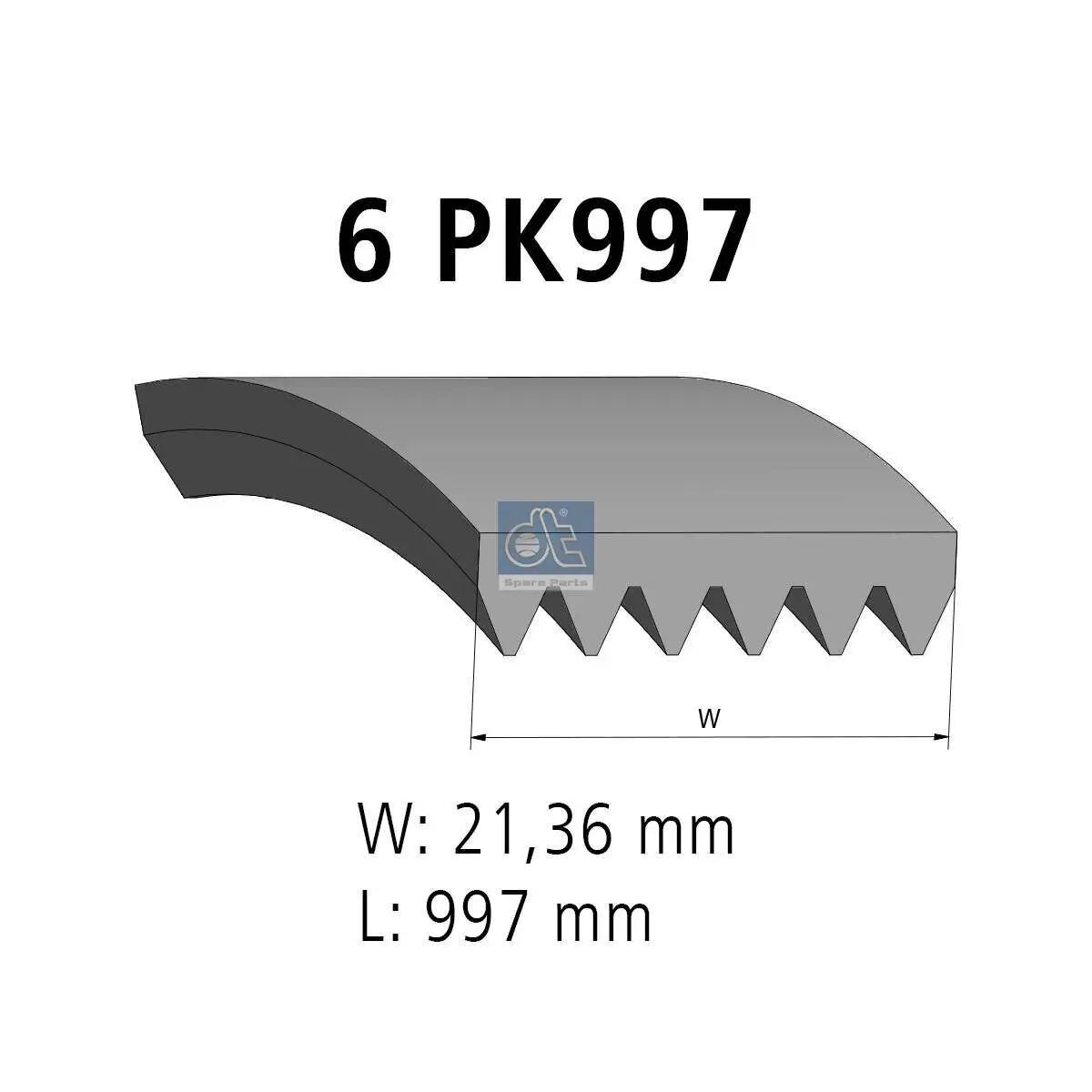 Keilrippenriemen DT Spare Parts 4.81104