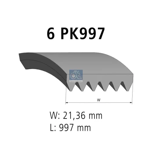 Keilrippenriemen DT Spare Parts 4.81104 Bild Keilrippenriemen DT Spare Parts 4.81104