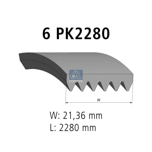 Keilrippenriemen DT Spare Parts 4.81360 Bild Keilrippenriemen DT Spare Parts 4.81360