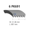 Keilrippenriemen DT Spare Parts 4.81364