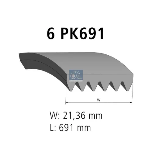 Keilrippenriemen DT Spare Parts 4.81364 Bild Keilrippenriemen DT Spare Parts 4.81364