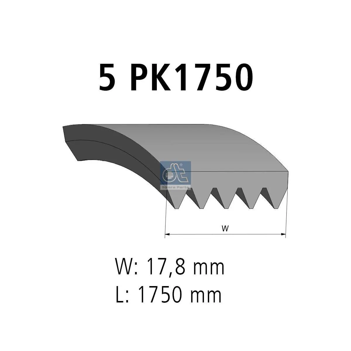 Keilrippenriemen DT Spare Parts 4.81420