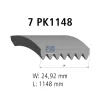 Keilrippenriemen DT Spare Parts 6.22086 Bild Keilrippenriemen DT Spare Parts 6.22086