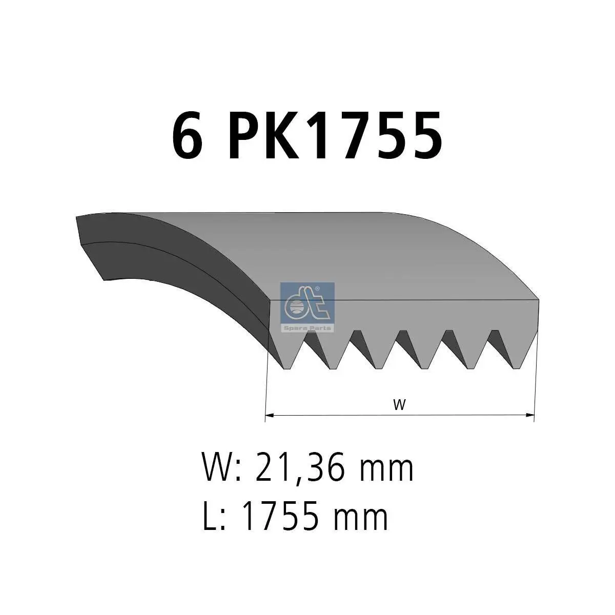 Keilrippenriemen DT Spare Parts 6.31518