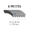 Keilrippenriemen DT Spare Parts 6.31518 Bild Keilrippenriemen DT Spare Parts 6.31518