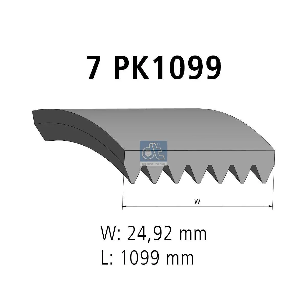 Keilrippenriemen DT Spare Parts 6.31541