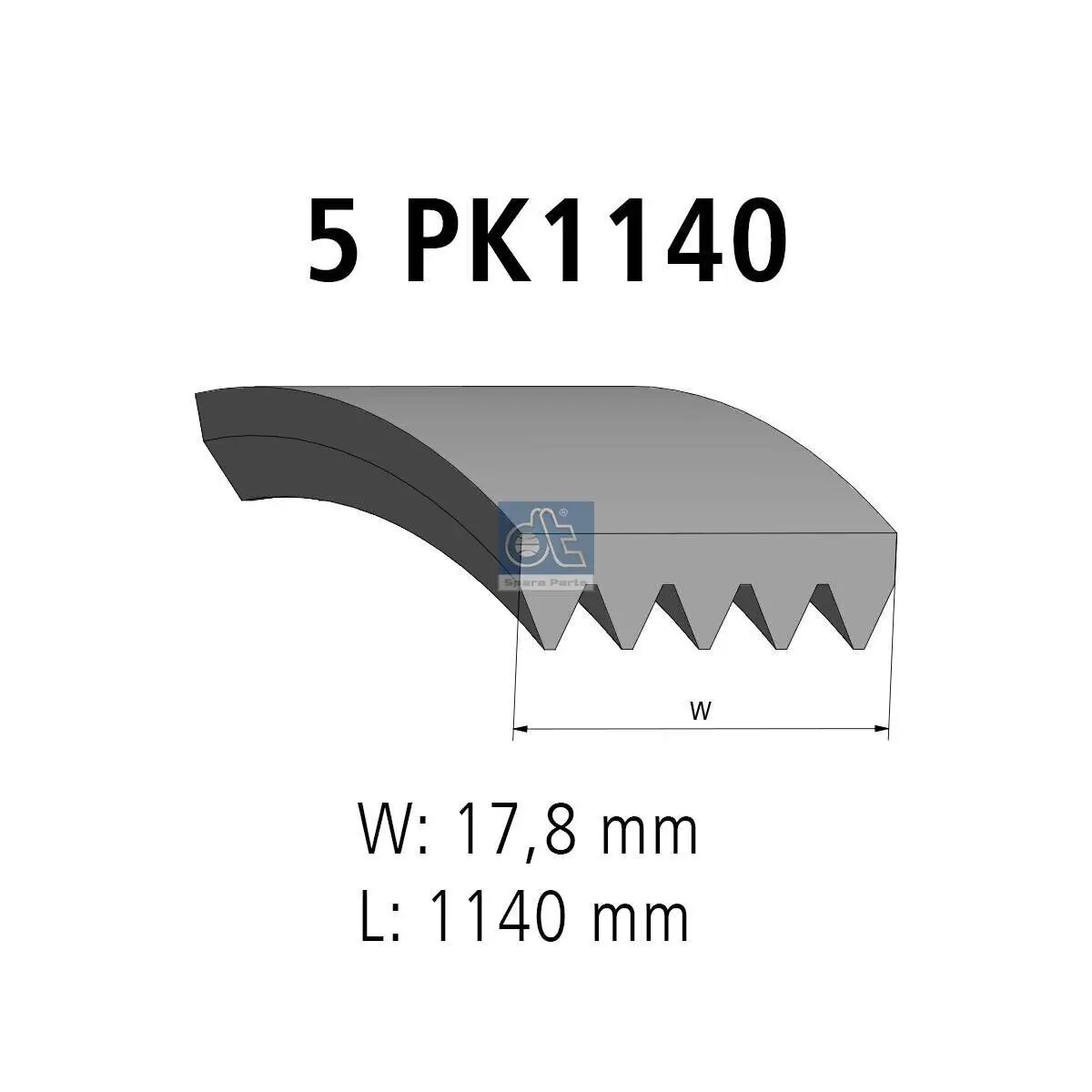Keilrippenriemen DT Spare Parts 6.31554