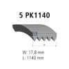 Keilrippenriemen DT Spare Parts 6.31554 Bild Keilrippenriemen DT Spare Parts 6.31554