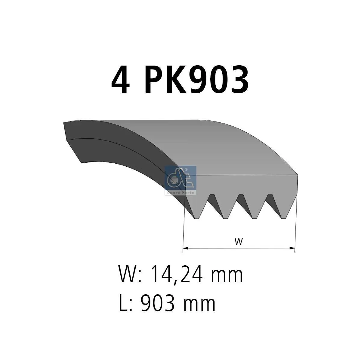 Keilrippenriemen DT Spare Parts 7.54800