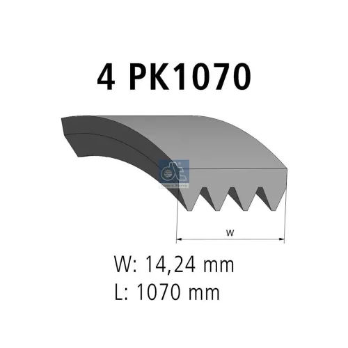 Keilrippenriemen DT Spare Parts 7.54803 Bild Keilrippenriemen DT Spare Parts 7.54803