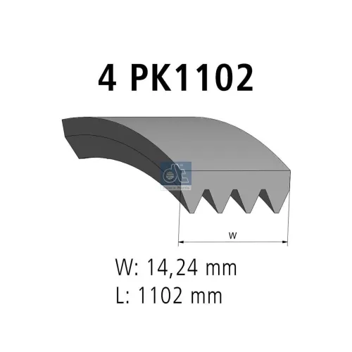 Keilrippenriemen DT Spare Parts 7.54804 Bild Keilrippenriemen DT Spare Parts 7.54804