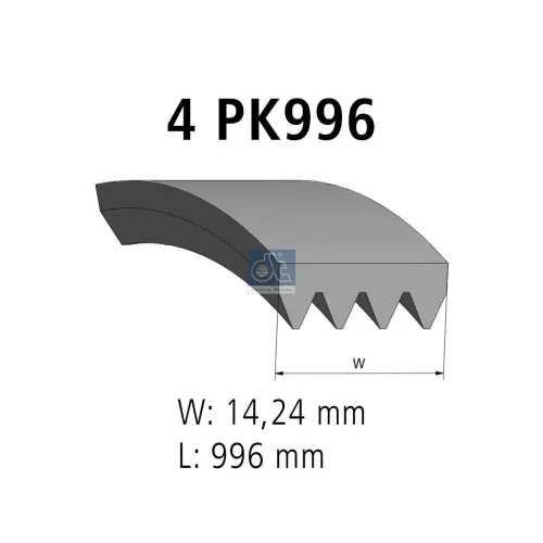 Keilrippenriemen DT Spare Parts 7.54816 Bild Keilrippenriemen DT Spare Parts 7.54816