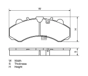 Bremsbelagsatz, Scheibenbremse Vorderachse DT Spare Parts 15.00038