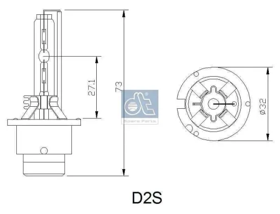 Glühlampe, Hauptscheinwerfer 85 V 35 W D2S (Gasentladungslampe) DT Spare Parts 1.21595 Bild Glühlampe, Hauptscheinwerfer 85 V 35 W D2S (Gasentladungslampe) DT Spare Parts 1.21595